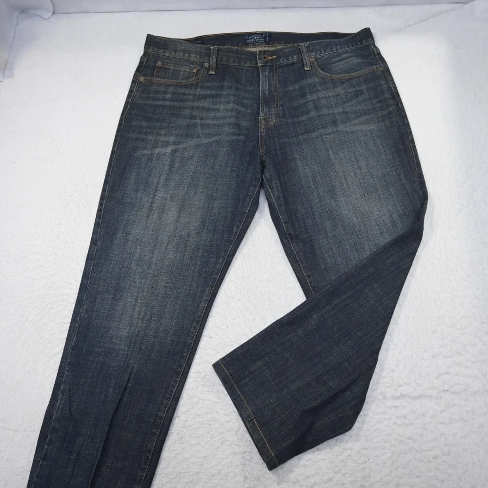 Lucky Brand 221 Original Straight Stretch Denim Blue Jeans Mens Size 40 x 30**‎